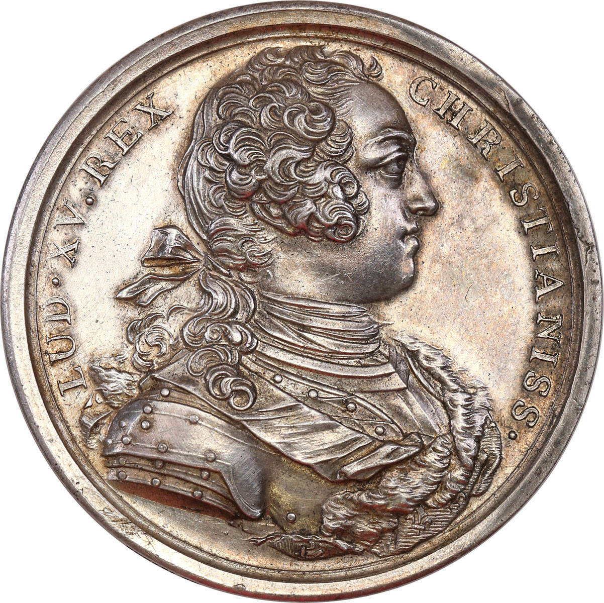 Polska, Francja, Ludwik XV (1715-1774). Medal zaślubinowy 1725 - późniejsza odbitka XIX/XX wiek